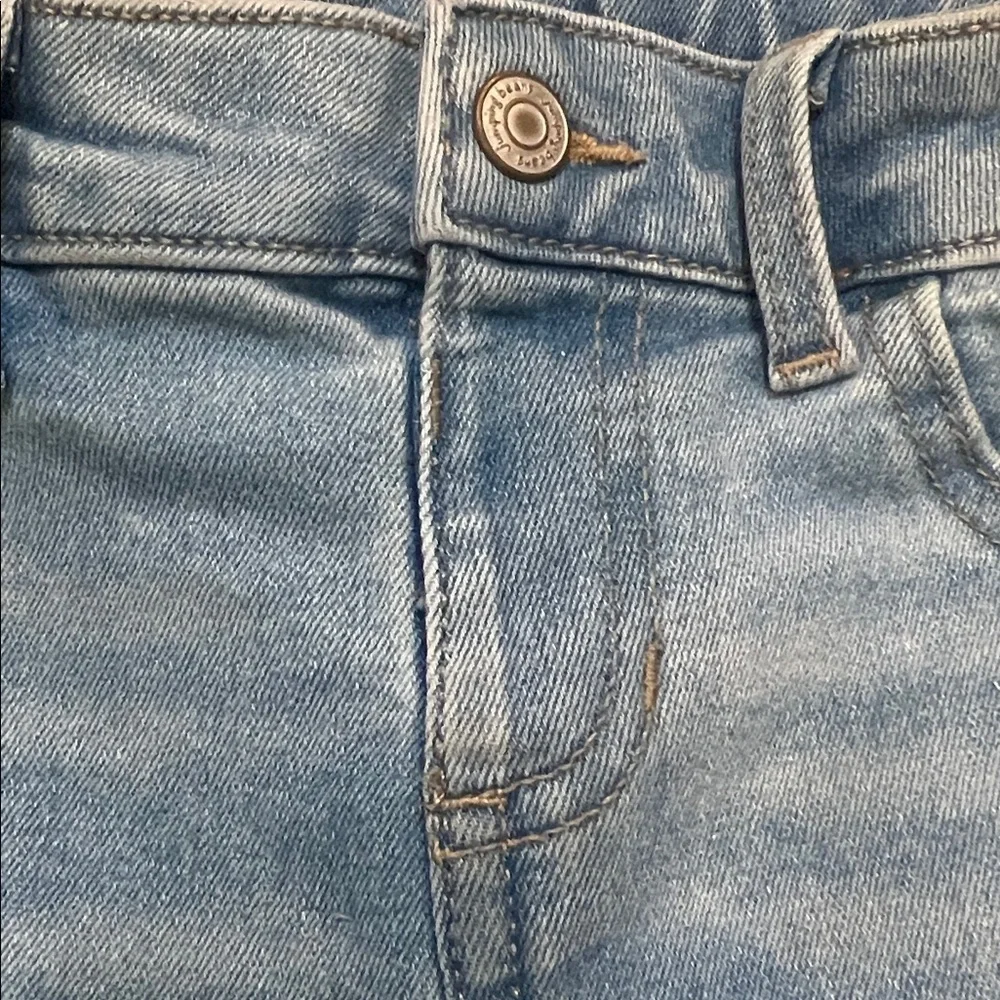 JUMPING BEANS Kids adjustable waist Light Blue Jeans with Butterfly Embroidery
